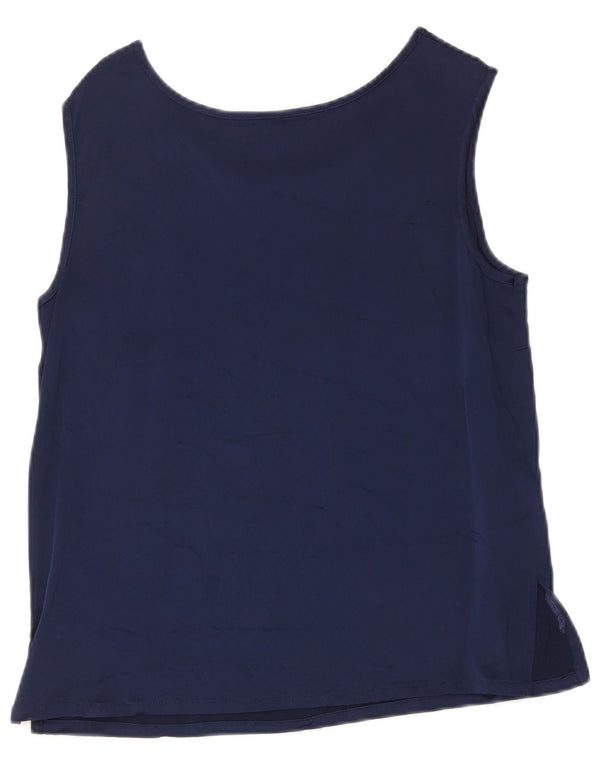 Luisa Spagnoli Débardeur Femme UK 14 Large Bleu Marine Acétate