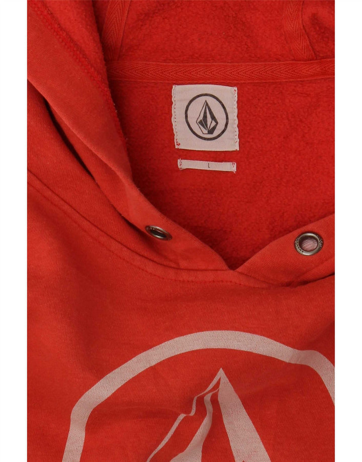 Volcom Pull à capuche graphique pour hommes, grand, orange