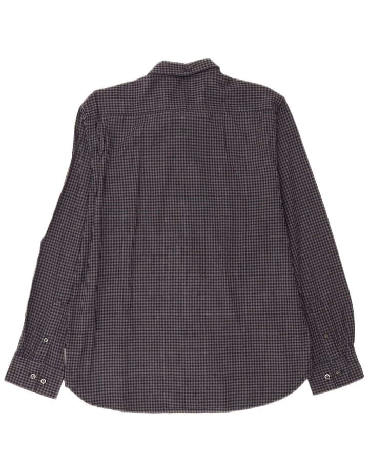 French Connection Chemise Flanelle Homme Grand Bleu Marine Vichy Coton