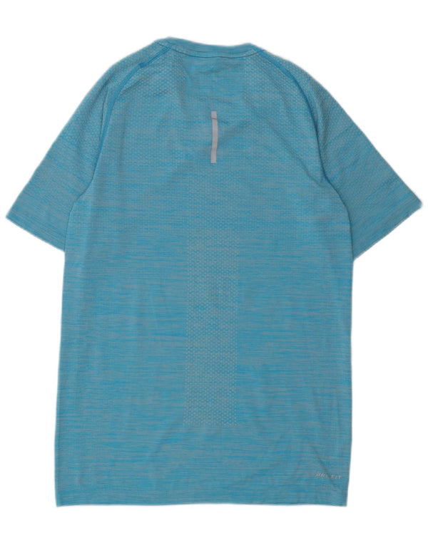 Nike T-shirt Dri Fit pour homme en nylon à fines rayures Bleu Taille S