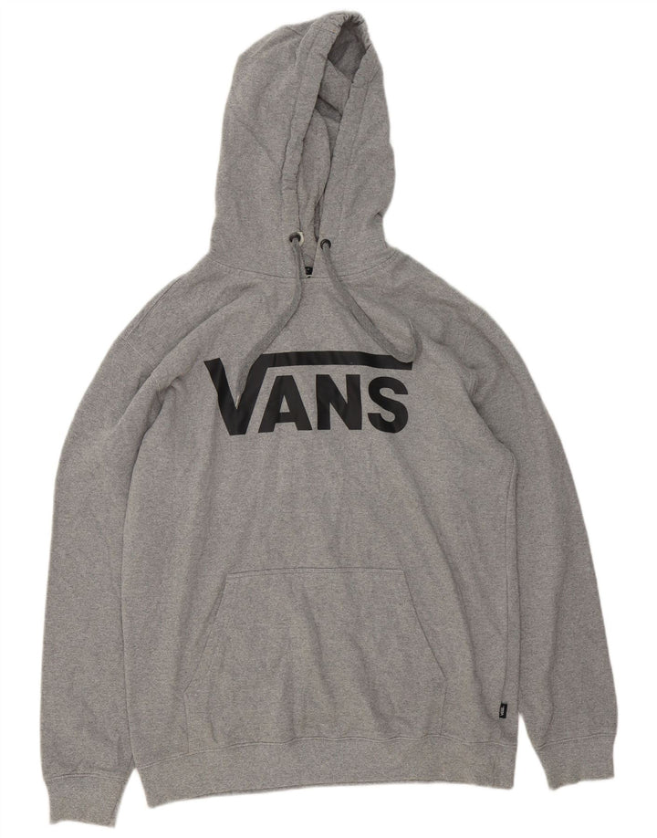 Vans Pull à capuche graphique pour hommes, grand coton gris