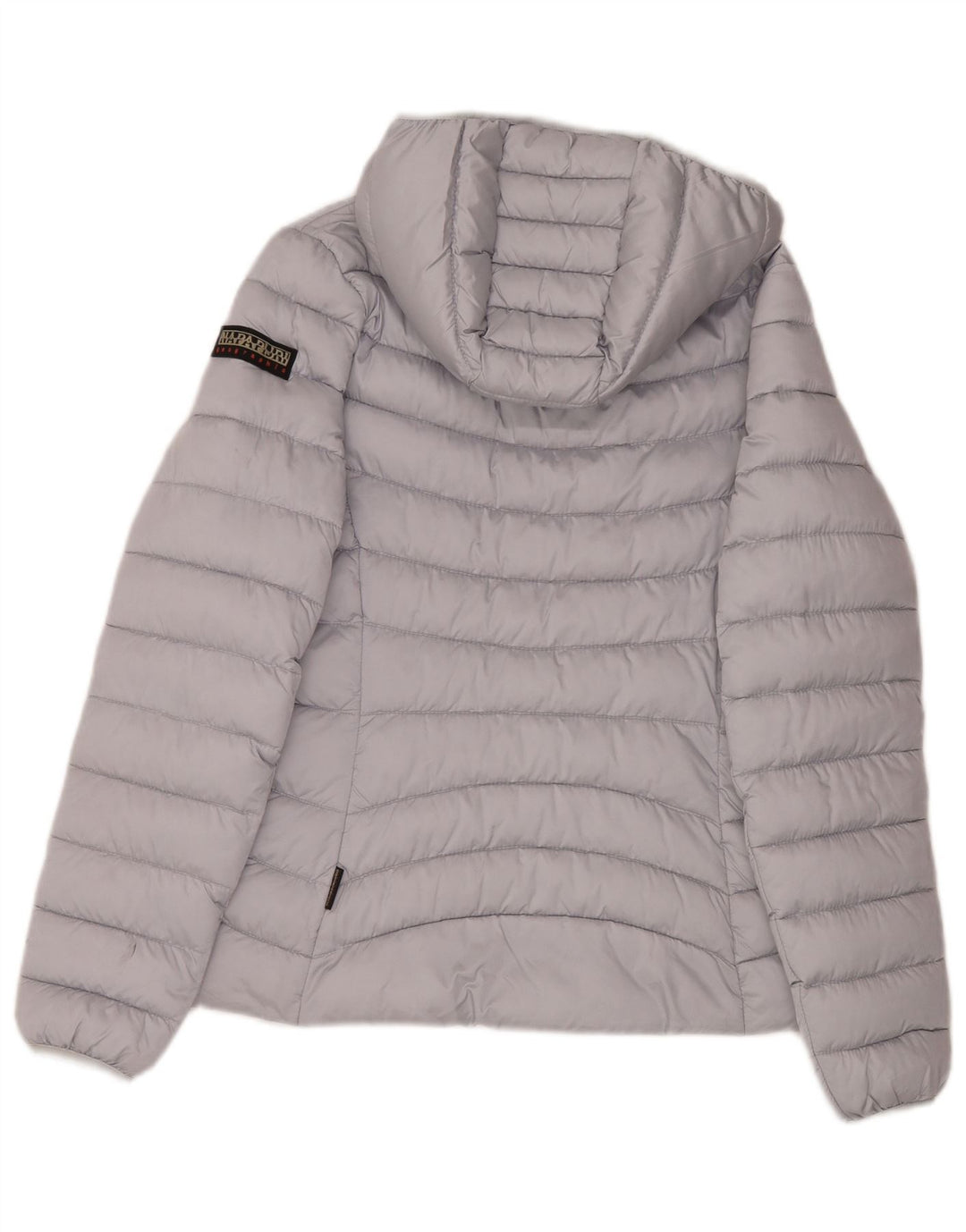 Napapijri Veste matelassée à capuche Geographic pour femme UK 14 Gris moyen