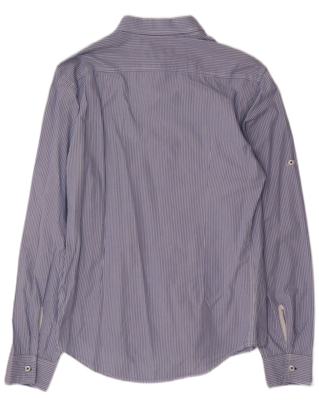 Zara Chemise Homme Large Bleu Rayé Coton