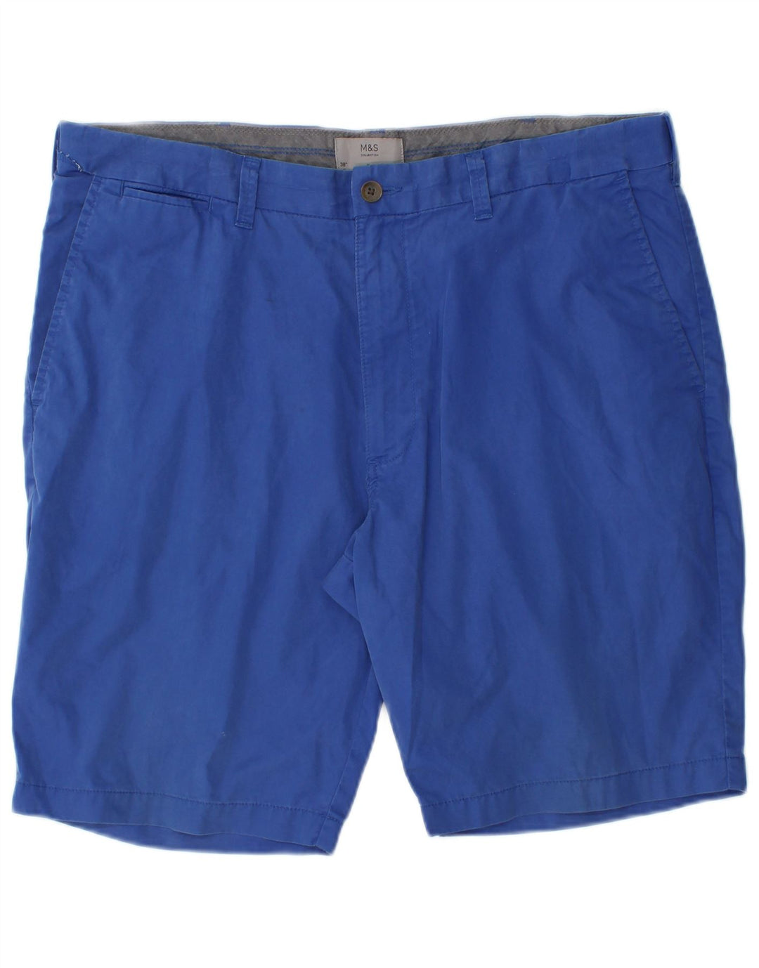 Marks & Spencer Short Chino Homme W38 XL Bleu Coton