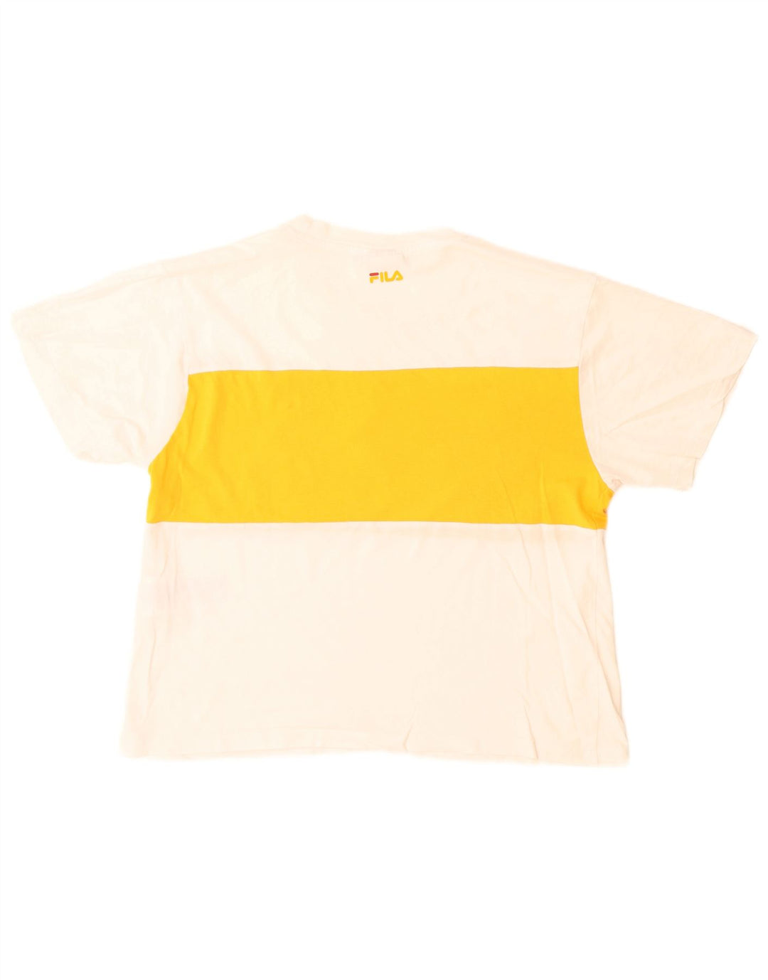 Fila T-shirt graphique pour femme UK 14 en coton blanc moyen