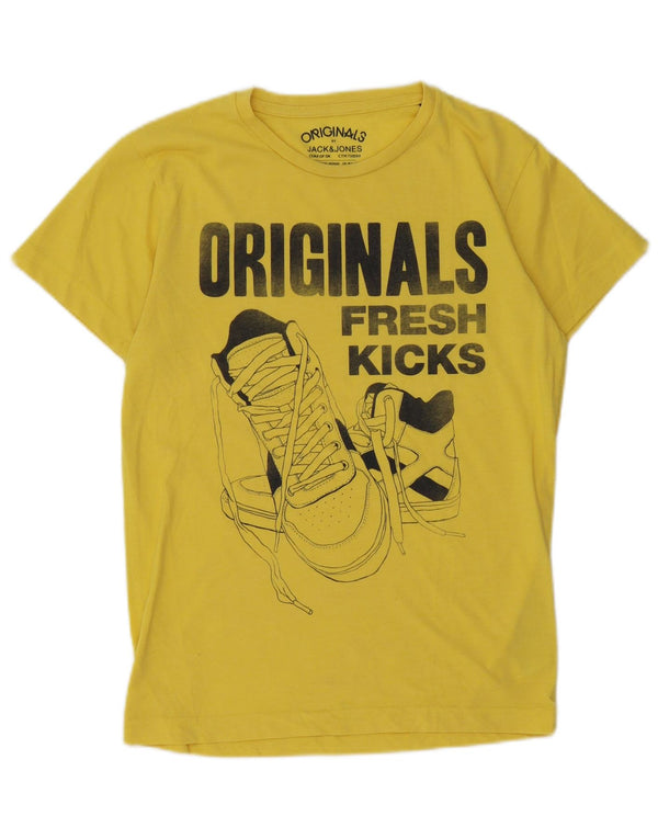 Jack & Jones T-Shirt Graphique Homme Petit Jaune Coton