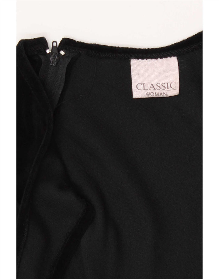 CLASSIC Robe moulante coupe slim pour femme UK 12 Noir moyen