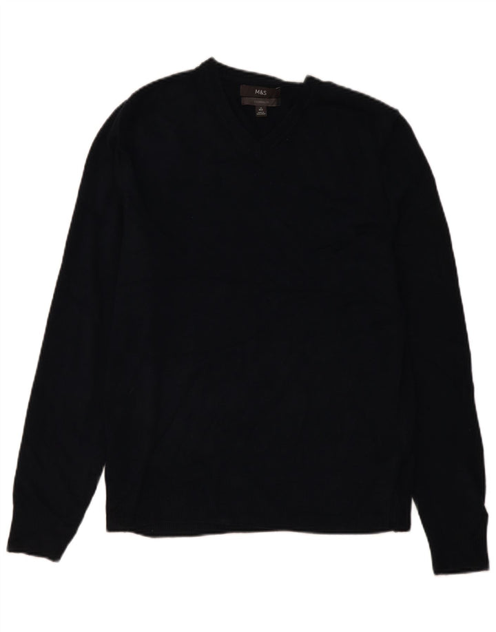 Marks & Spencer Pull col V Homme Bleu Marine Moyen Acrylique