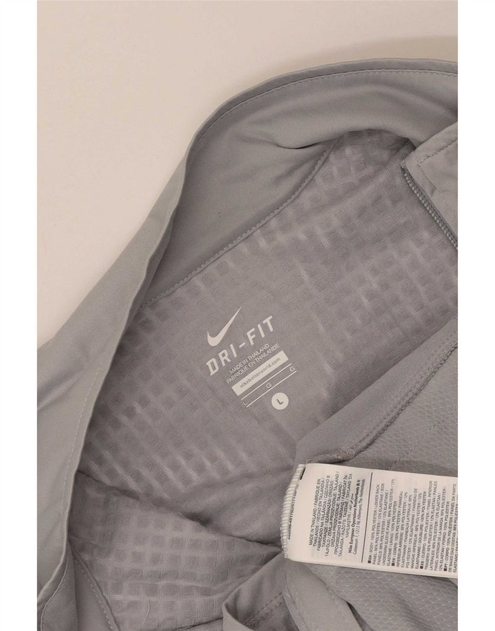 Nike Hommes Dri Fit Survêtement Top Veste Grand Gris Polyester