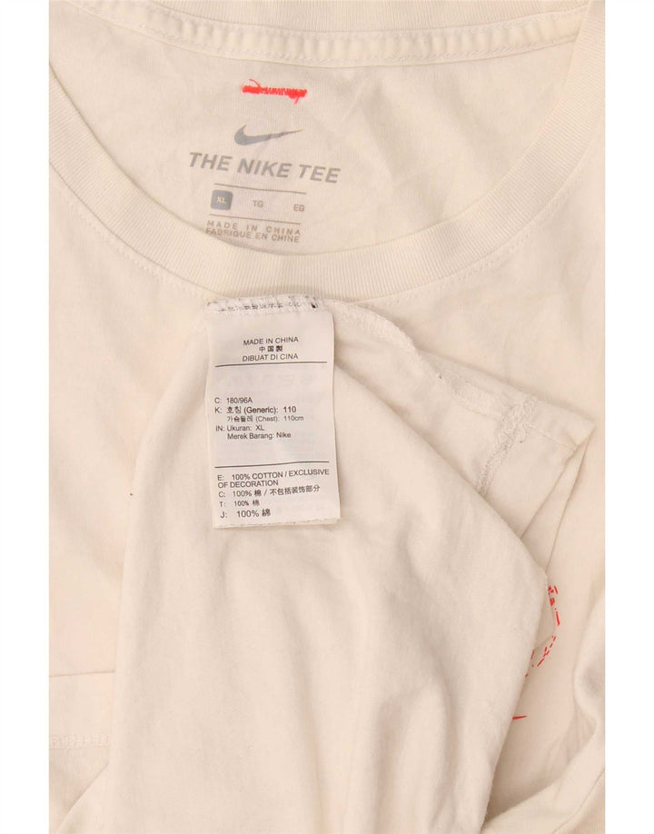 Nike T-shirt graphique pour homme XL en coton blanc