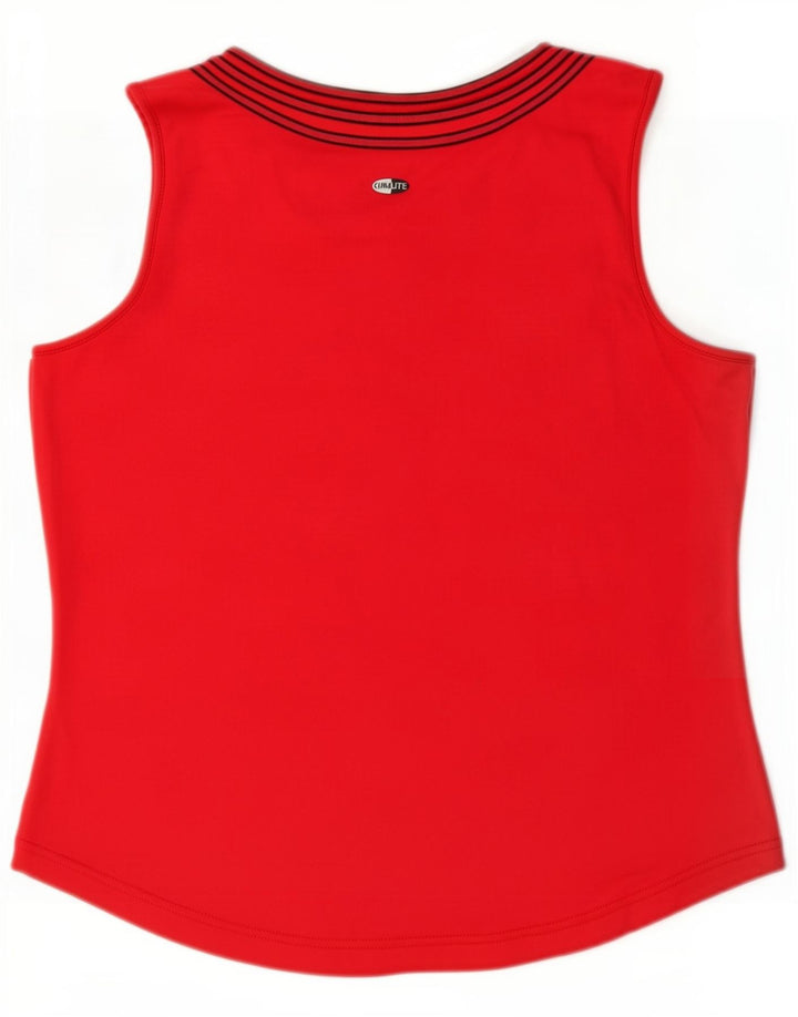 Adidas Débardeur pour femme UK 16 Large Rouge Nylon