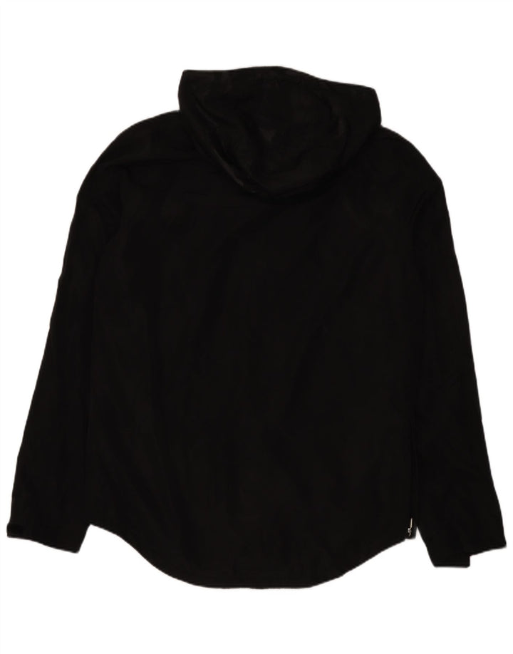 Superdry Veste de pluie à capuche pour hommes UK 40 Large Noir Polyester