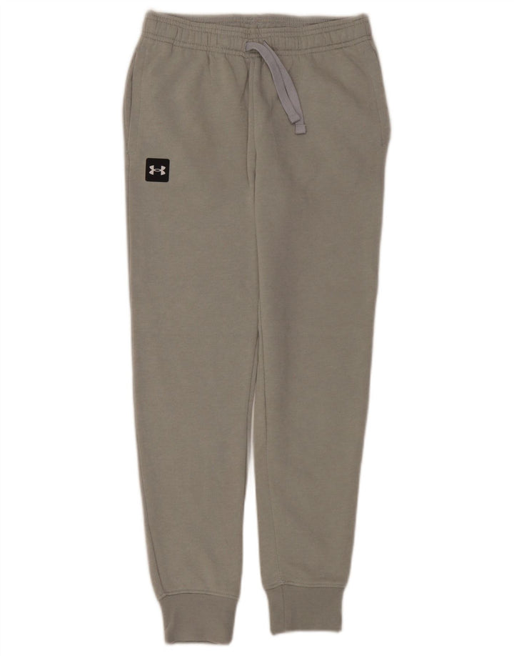 Under Armour Pantalon de Survêtement Garçon 9-10 ans Gris Moyen Coton