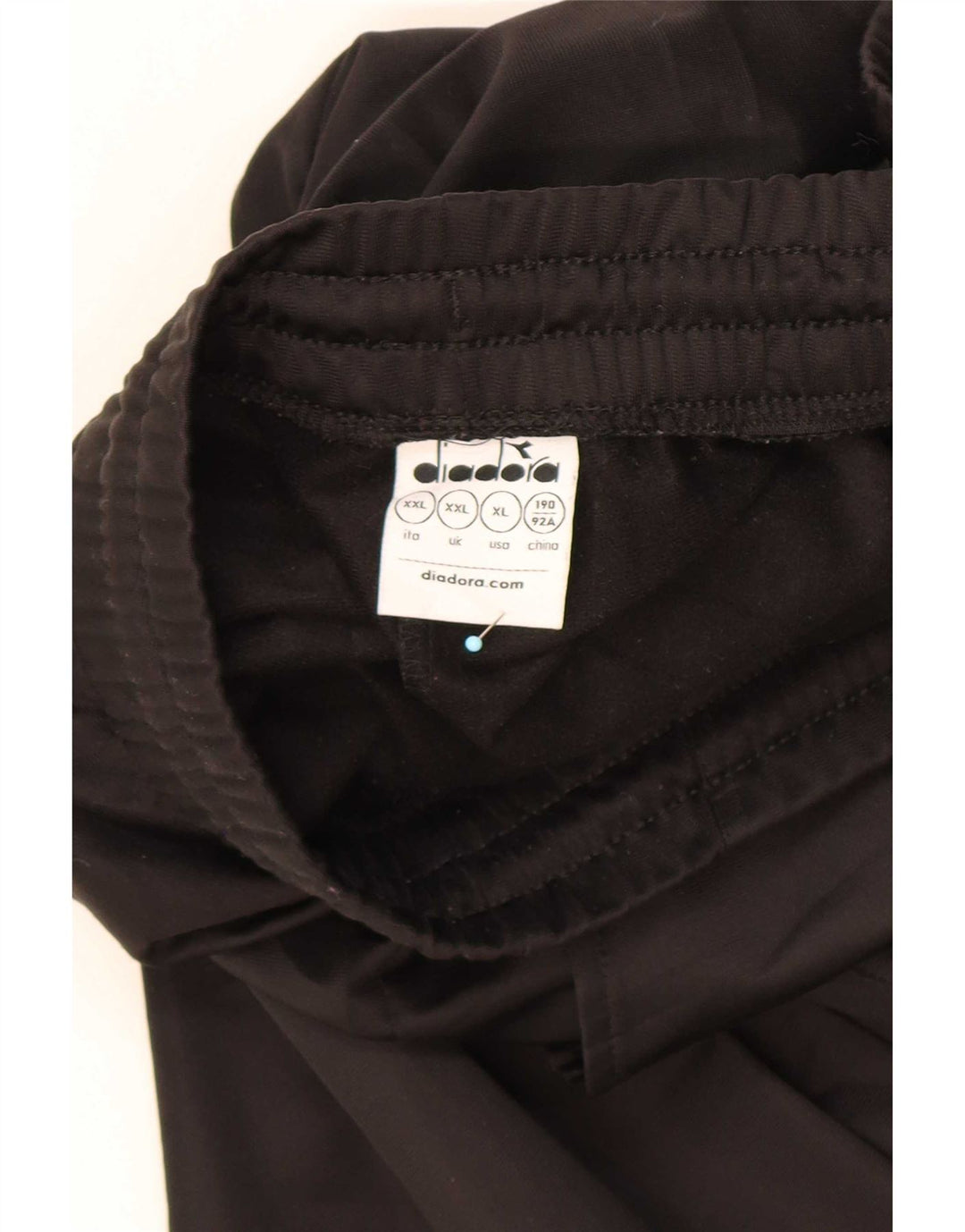 Diadora Pantalon de survêtement pour homme Joggers 2XL Noir Polyester