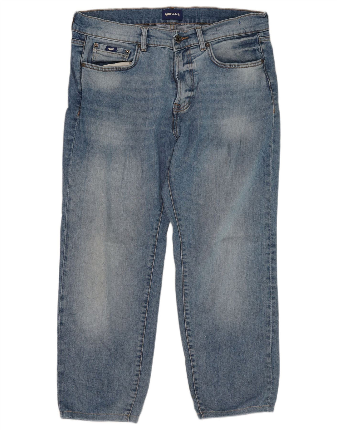Gas Jean court homme W33 L26 bleu coton