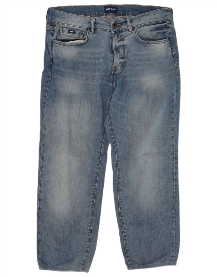 Gas Jean court homme W33 L26 bleu coton
