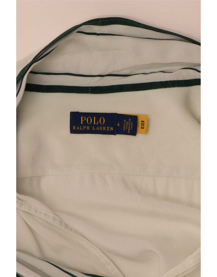 Polo Ralph Lauren Chemise pull longue surdimensionnée pour femme US 4 Petit Blanc