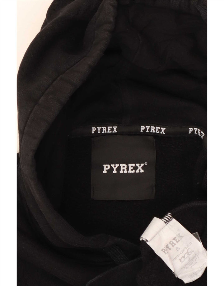 Pyrex Pull à capuche graphique pour homme Petit coton noir