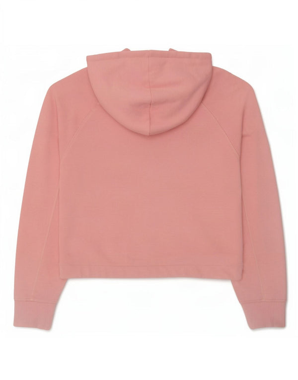 Fila Femme Crop Oversize Sweat à Capuche UK 14 Rose Moyen Coton