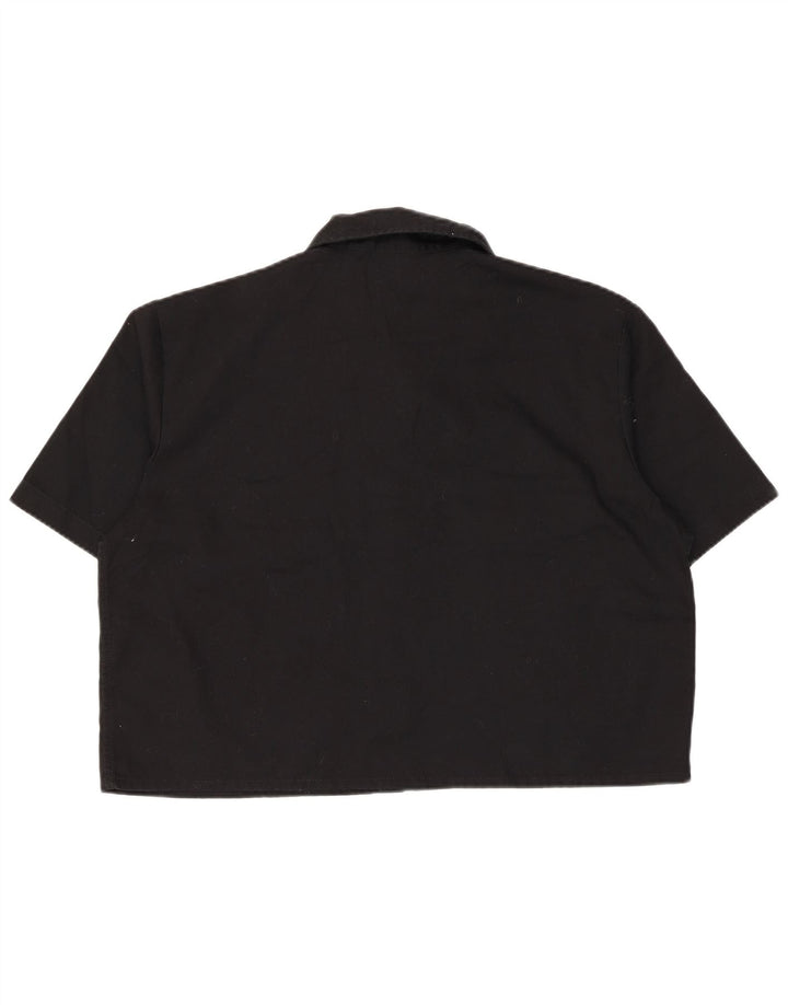 Dickies Chemise à manches courtes pour femme UK 16 Large Noir Polyester