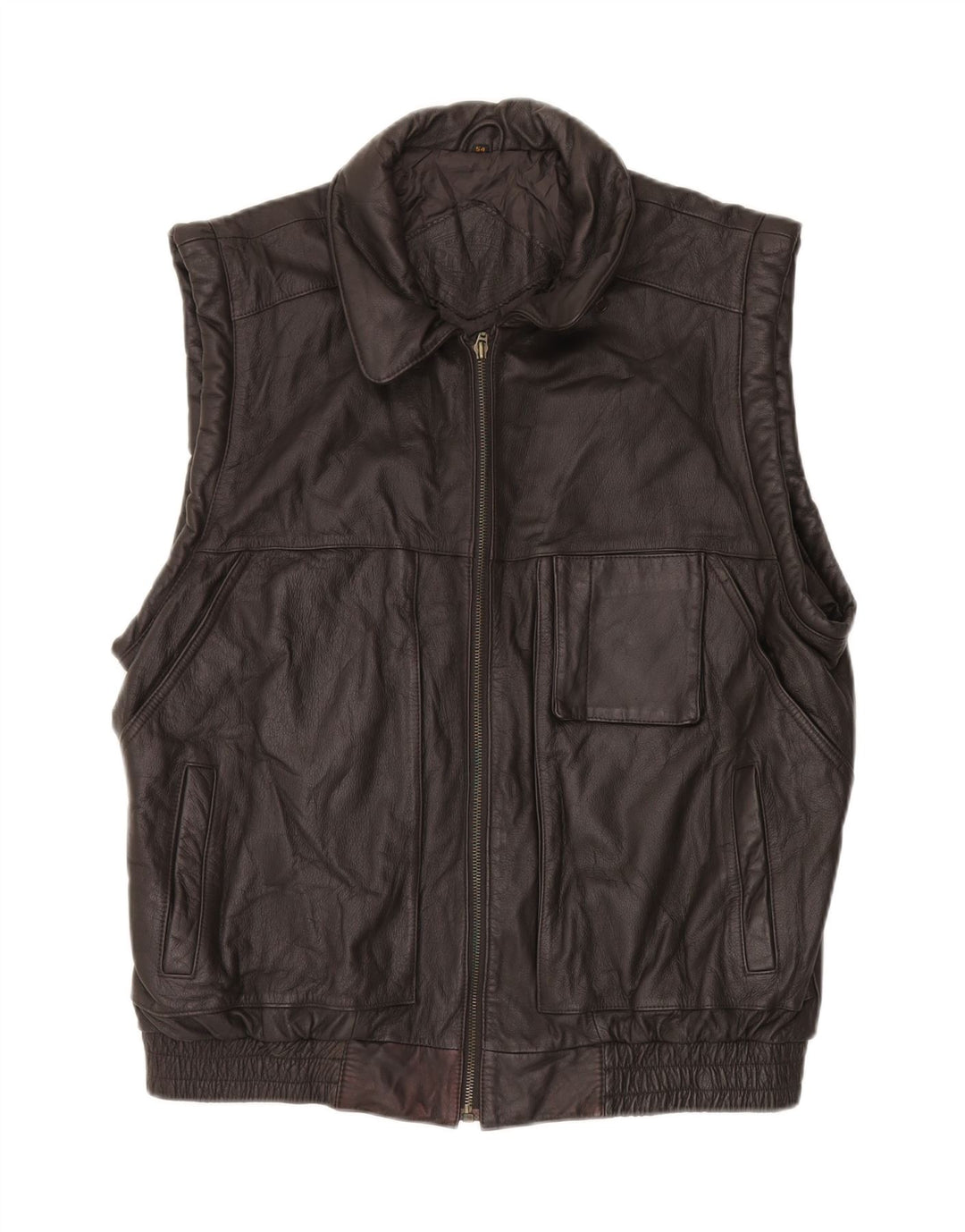 PRINCE Gilet en Cuir Homme IT 54 2XL Cuir Noir