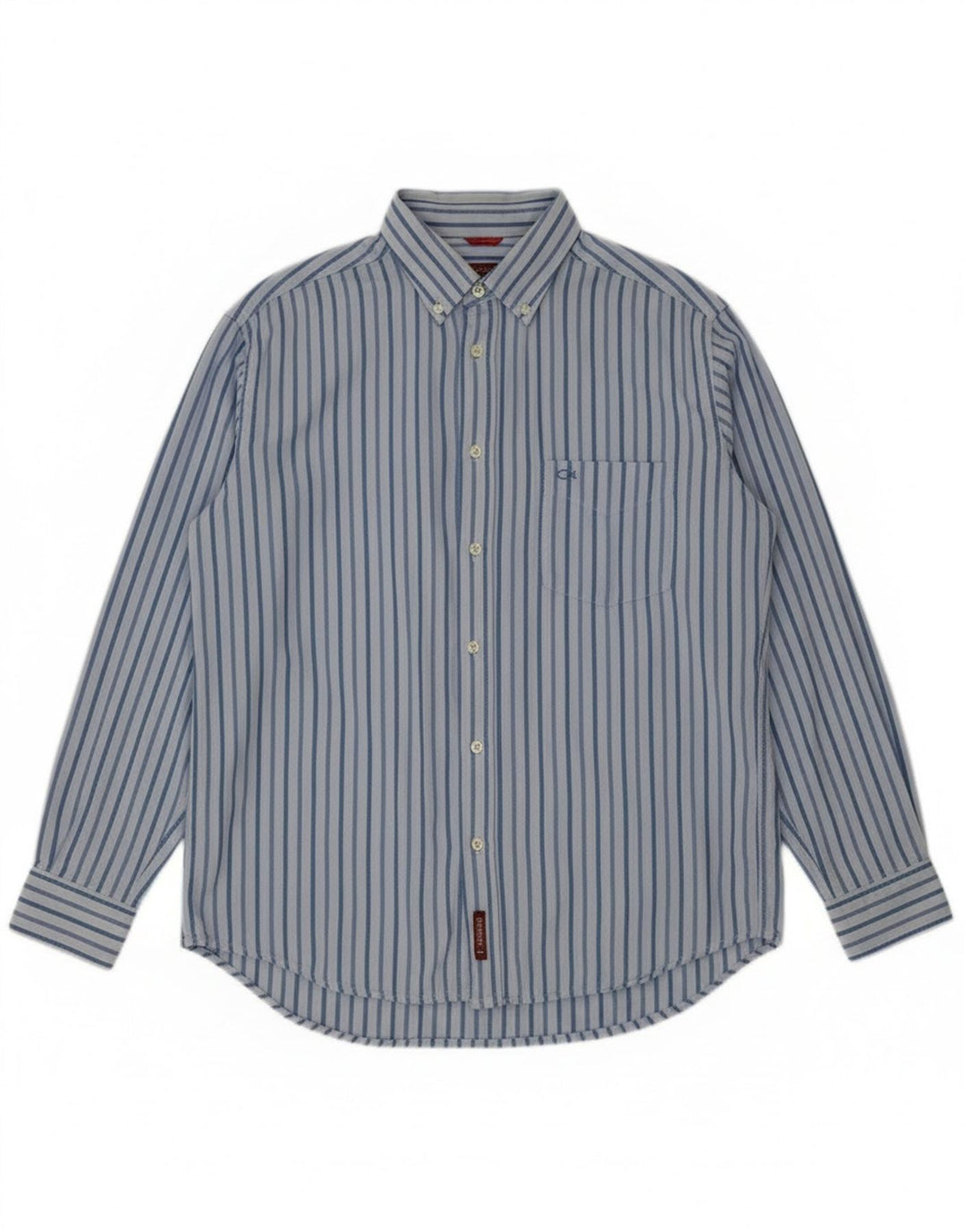 Carrera Chemise Homme Large Bleu Rayé Coton