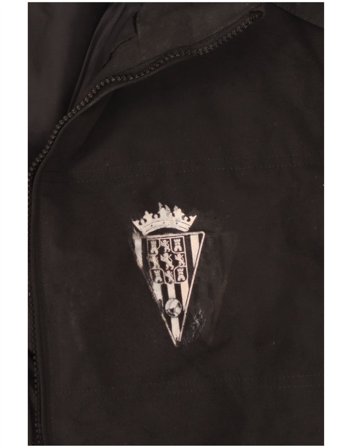 Kappa Manteau coupe-vent à capuche graphique pour homme UK 38 Medium Noir Polyester