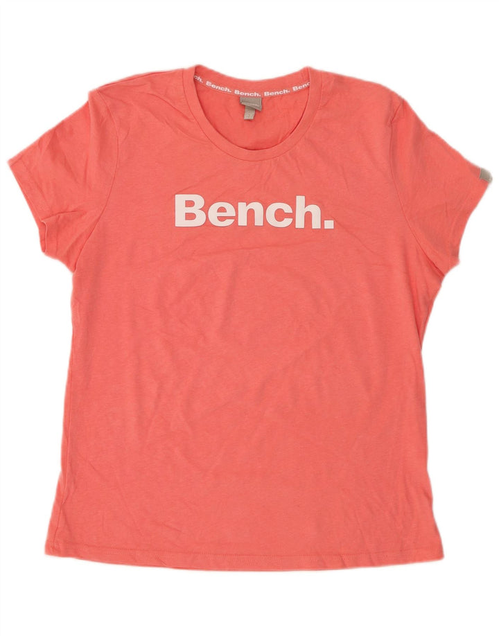 BENCH T-Shirt Graphique Femme UK 16 Large Rose