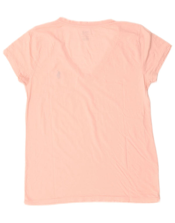 Polo Ralph Lauren T-Shirt Femme Top UK 10 Petit Rose Coton