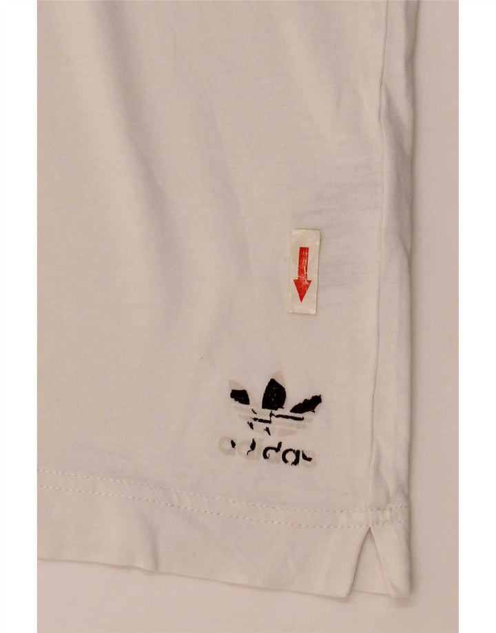 Adidas T-Shirt Homme Blanc Moyen Coton