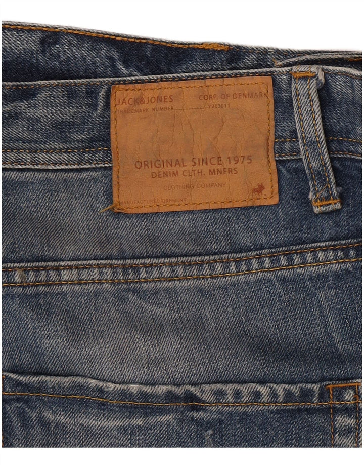 Jack & Jones Short en jean coupe droite effet vieilli W38 XL Bleu