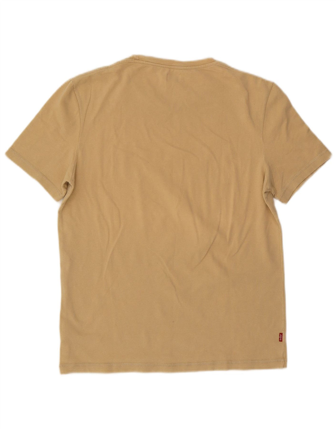 Levi's T-Shirt Femme UK 14 Large Beige Coton