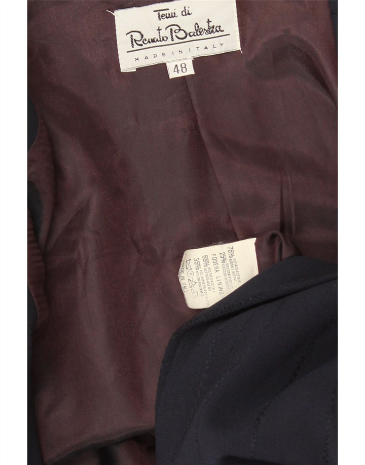 Renato Balestra Veste Blazer 3 Boutons Femme IT 48 XL Bleu Marine Acétate