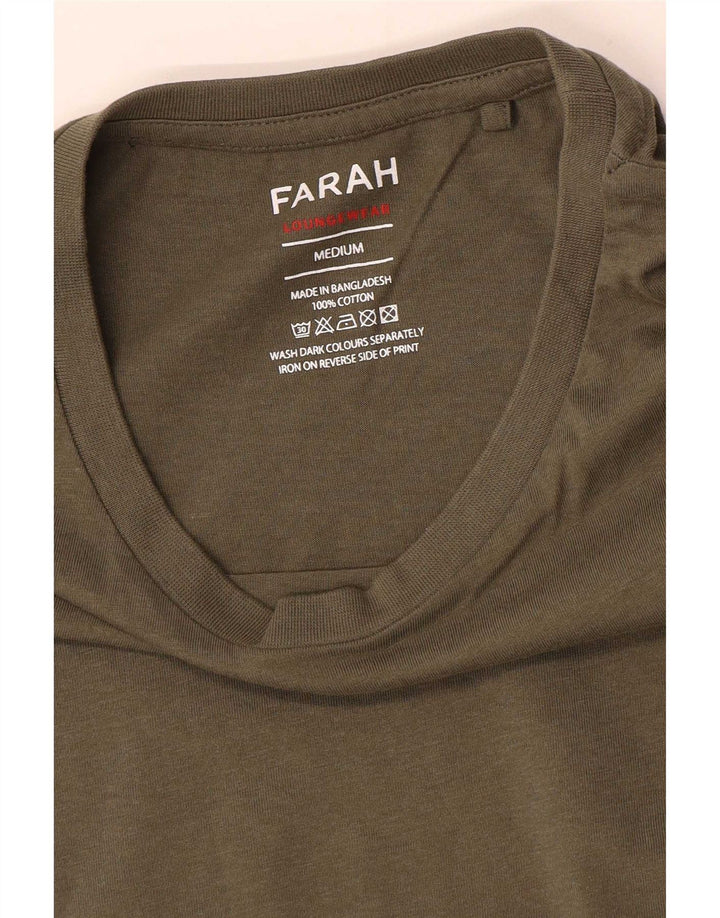 Farah T-Shirt Homme Kaki Moyen Coton