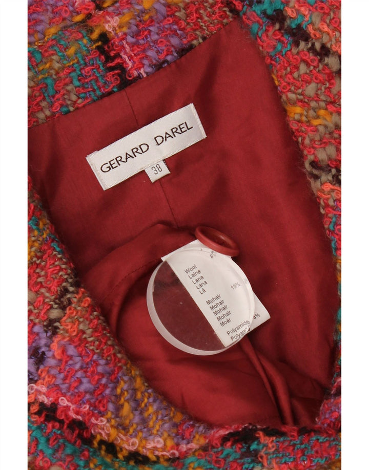 Gerard Darel Veste Blazer 3 Boutons Femme IT 38 XS Laine à Carreaux Rose