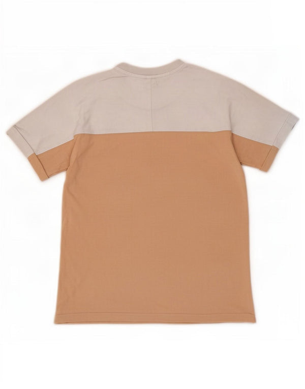 Adidas T-shirt graphique pour femme UK 14 en coton color block blanc moyen