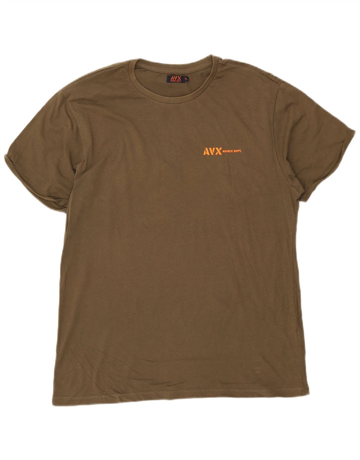 Avirex T-Shirt Homme Top XL Vert Coton