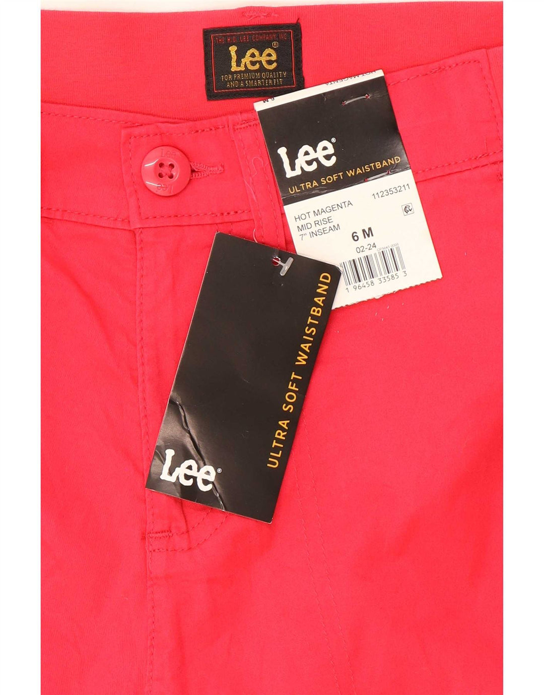 Lee Short Chino Femme US 6 Medium W30 Coton Rouge