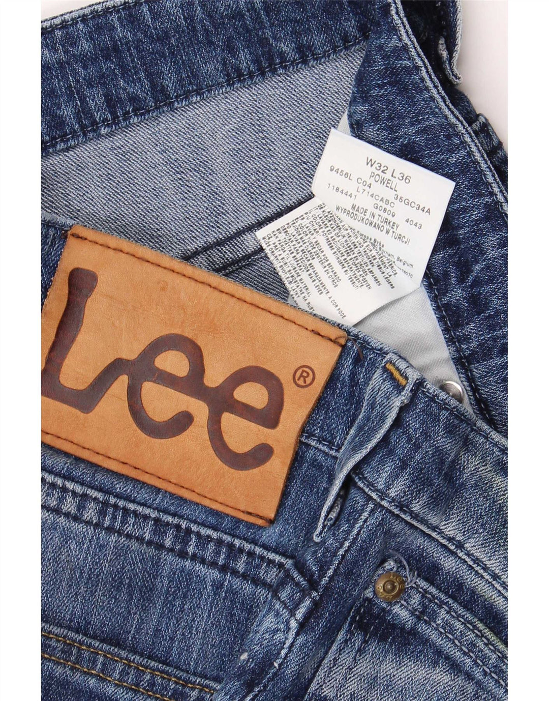 Lee Jean Powell Slim W32 L36 Homme Bleu Coton