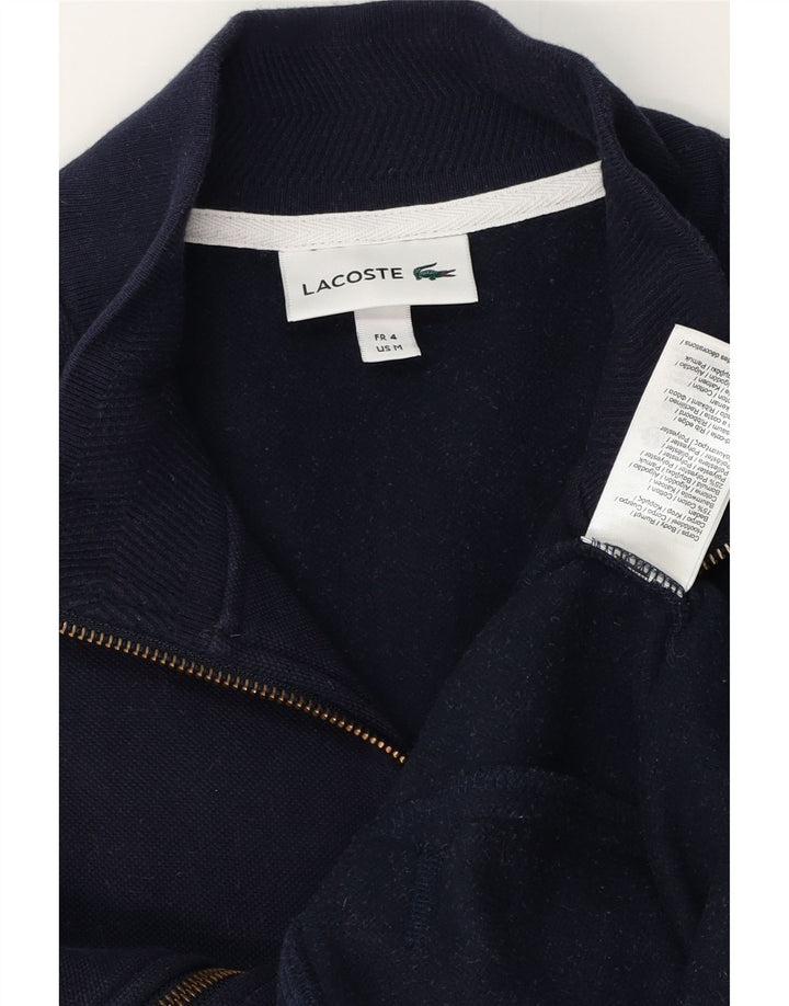 LACOSTE Homme Survêtement Top Veste Taille 4 Moyen Bleu Marine Coton