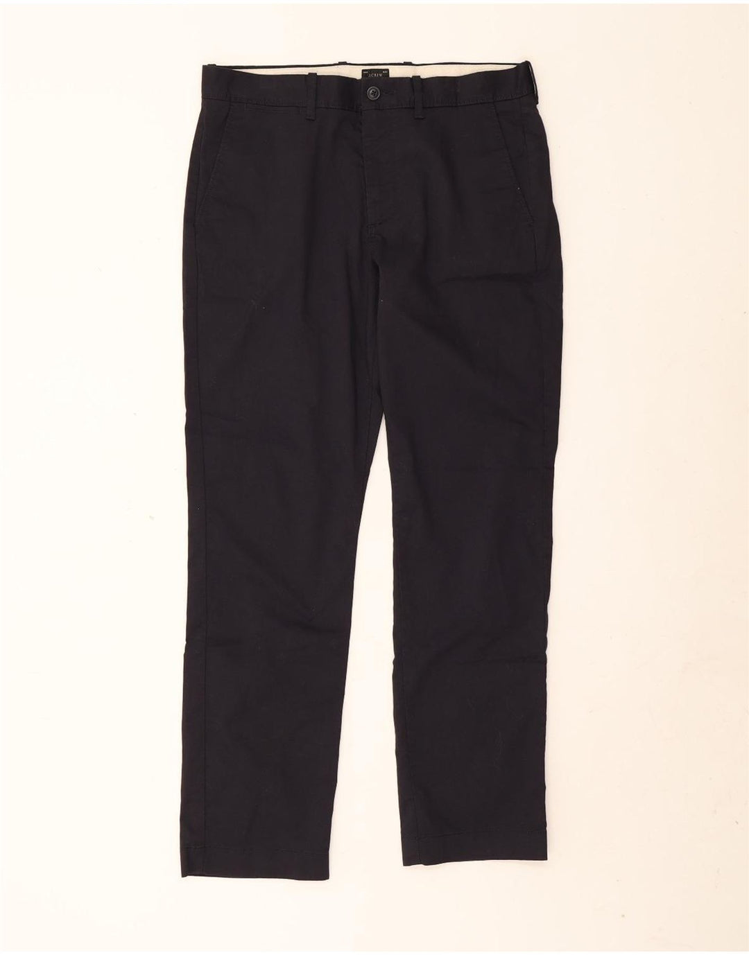 J. Crew Pantalon Chino Droit Stretch Homme W31 L30 Bleu Marine Polyester