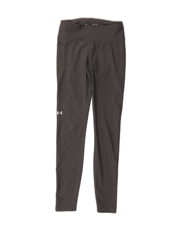 UNDER ARMOUR Womens Heat Gear Leggings UK 8 Small  Grey Vintage Under Armour and Second-Hand Under Armour from Messina Hembry 