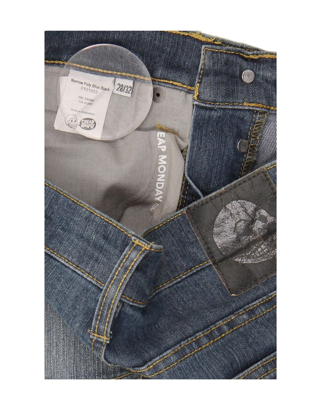 CHEAP MONDAY Mens Slim Jeans W28 L26 Blue Cotton Vintage Cheap Monday and Second-Hand Cheap Monday from Messina Hembry 