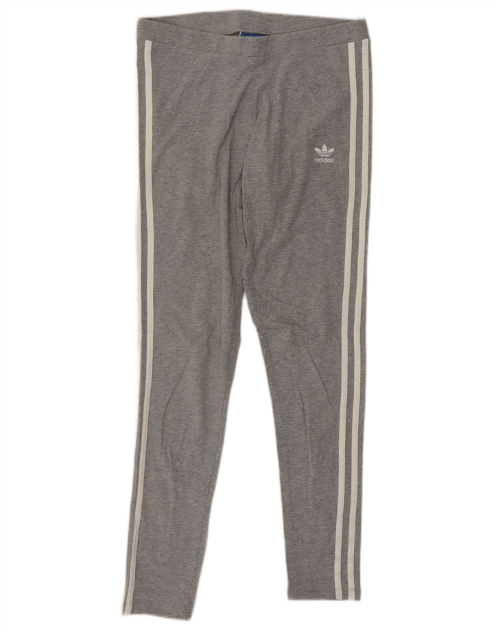 ADIDAS Leggings Femme UK 6 XS Gris Coton