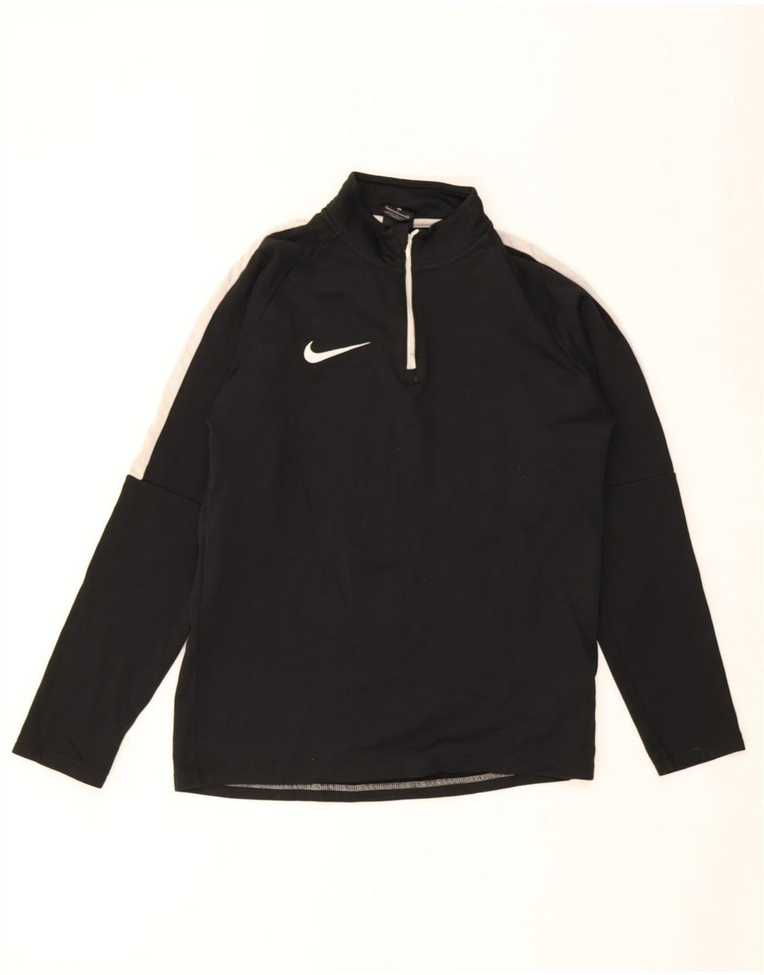 Nike Dri Fit Sweat-shirt à col zippé pour homme Taille S Noir Colorblock