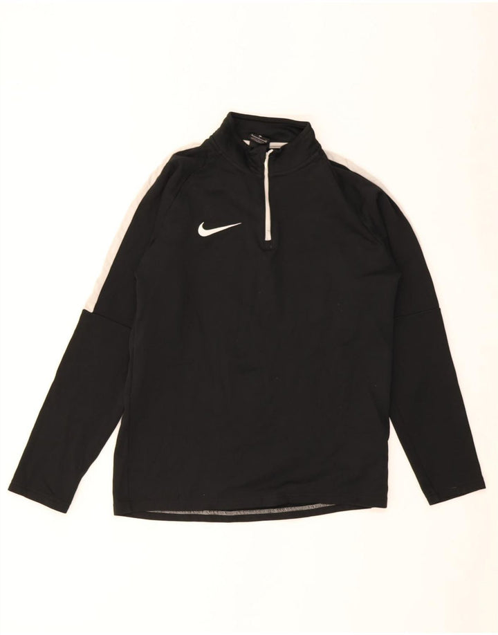 Nike Dri Fit Sweat-shirt à col zippé pour homme Taille S Noir Colorblock