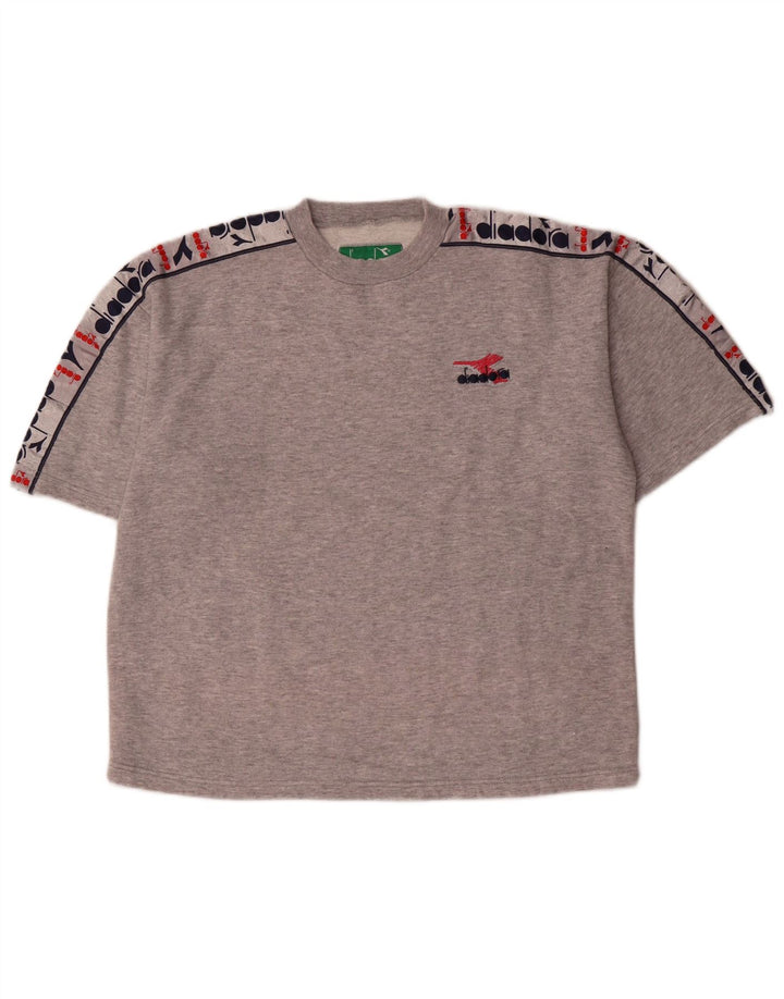 Diadora T-Shirt Graphique Homme Gris Moyen