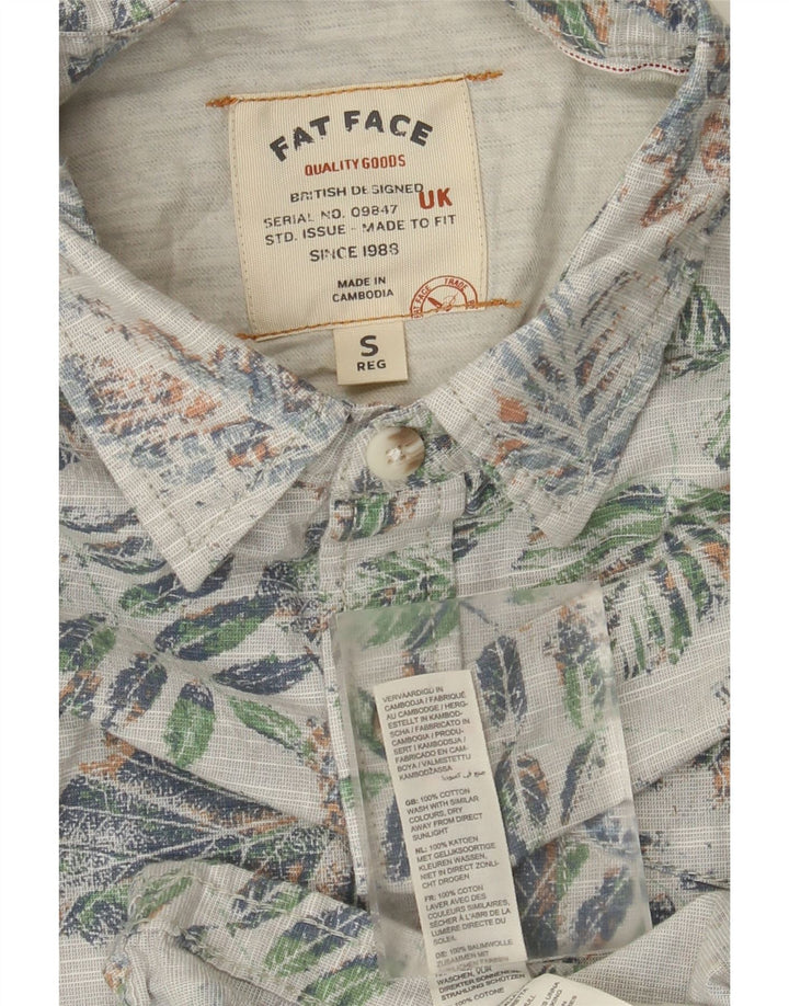 Fat Face Chemise à Manches Courtes Homme Petit Coton Floral Multicolore