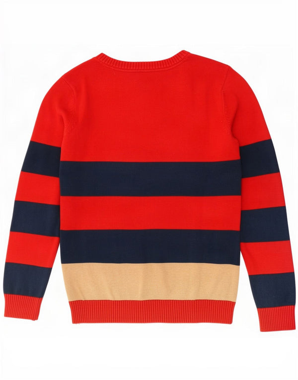 Tommy Hilfiger Pull col bateau pour femme UK 14 Rayé rouge moyen