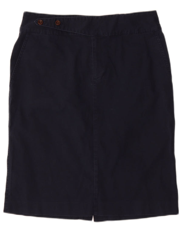 Ralph Lauren Jupe droite pour femme US 8 Medium W32 Bleu marine en coton